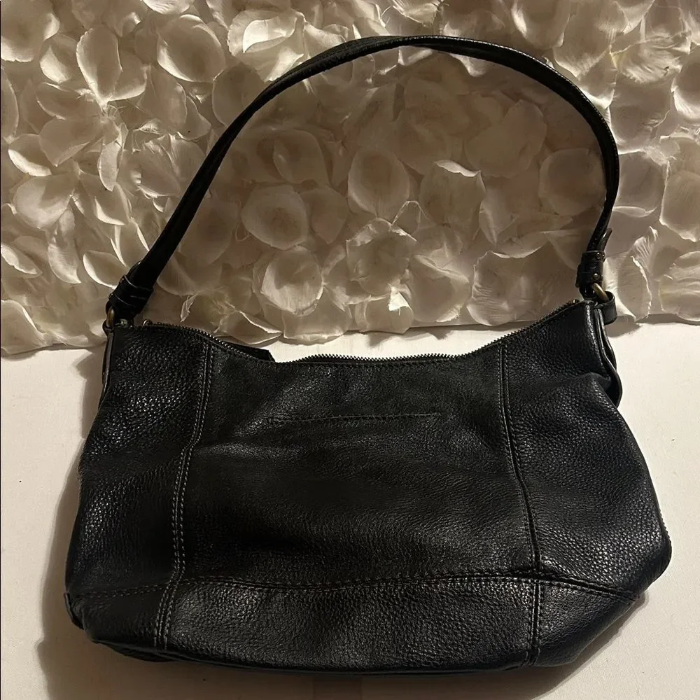 The Sak Black Textured Leather Hobo Bag